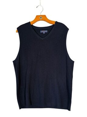 Broletto Men's 100% Cashmere Sweater Vest Preppy Quiet Luxury XL